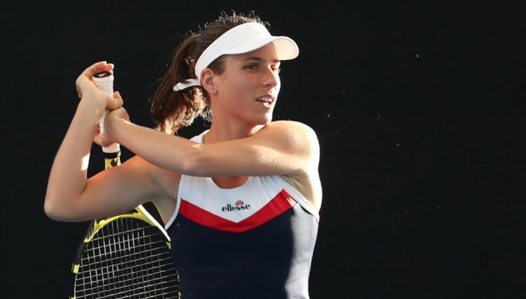 Johanna Konta in action