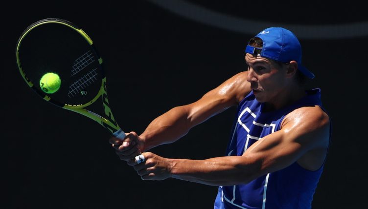 Rafael Nadal in action