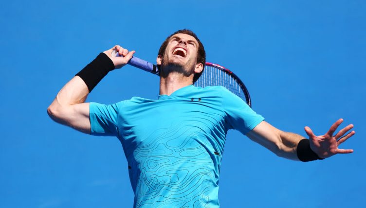 Andy Murray serving