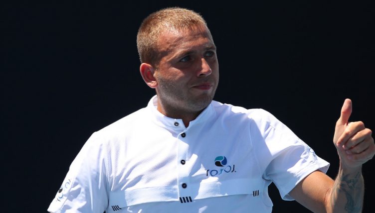 Dan Evans thumbs up