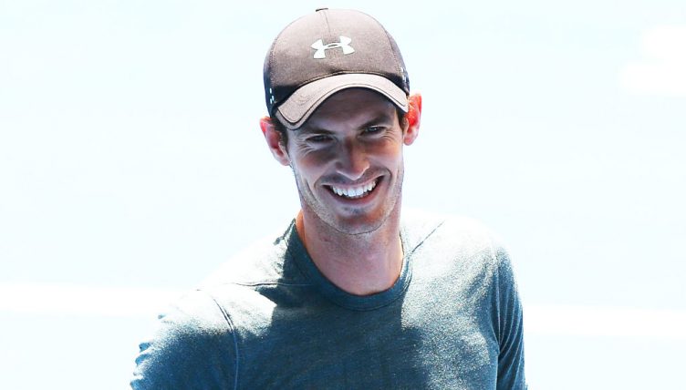 Andy Murray in action