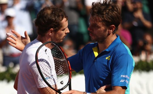Andy Murray consoled by Stan Wawrinka