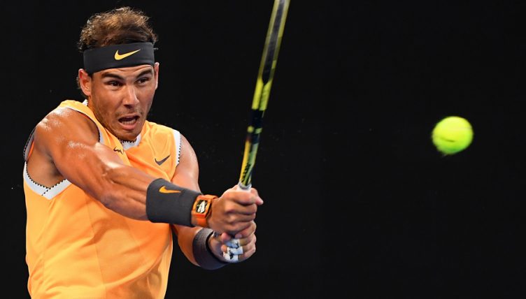 Rafael Nadal in action