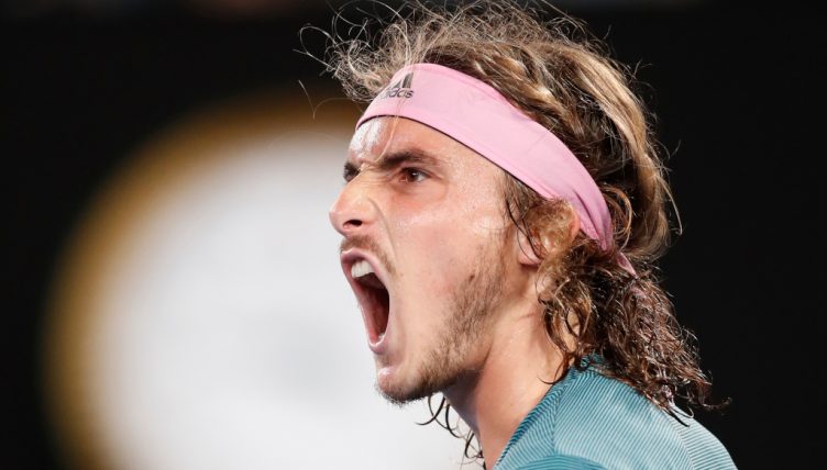 Stefanos Tsitsipas shouting