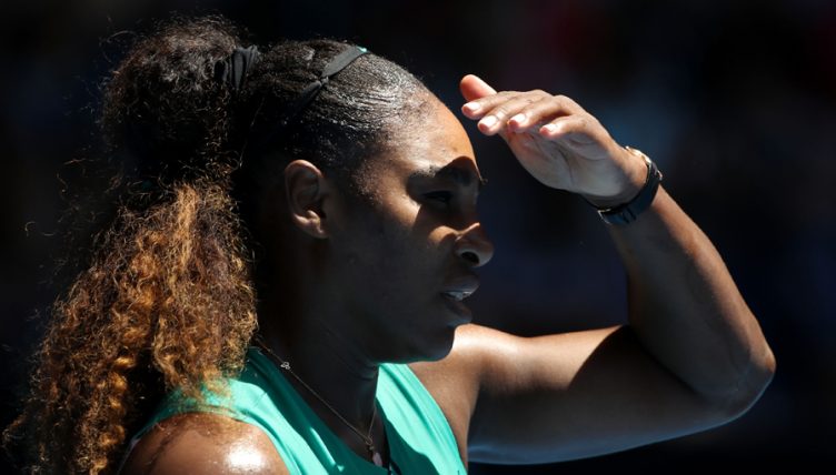Serena Williams sun in eyes