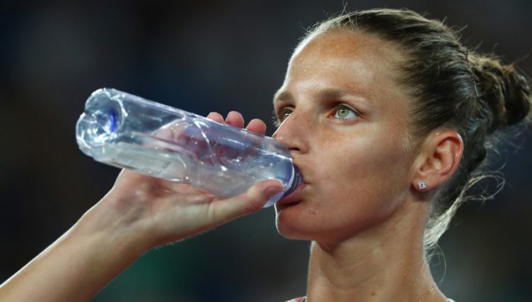 Karolina Pliskova takes a breather