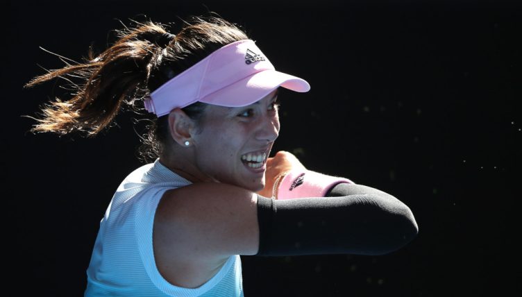 Garbine Muguruza in action