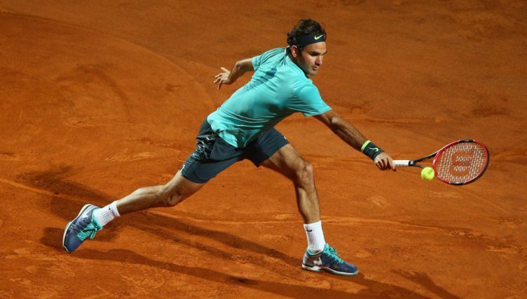 Roger Federer on clay