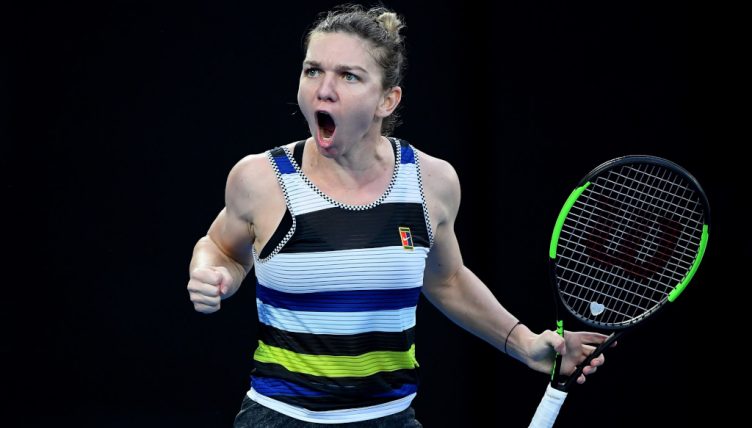 Simona Halep celebrates