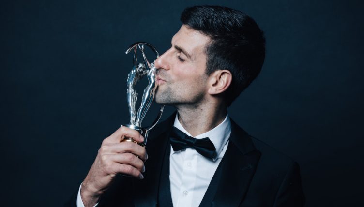 Novak Djokovic with Laureus World Sports Award