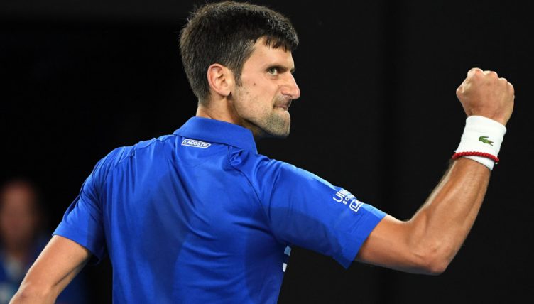 Novak Djokovic pumped up