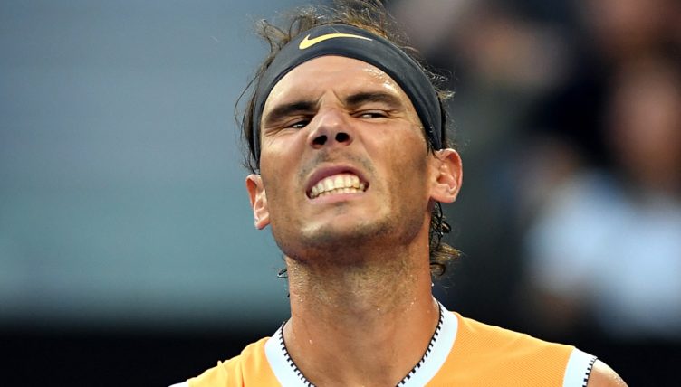 Rafael Nadal looking serious