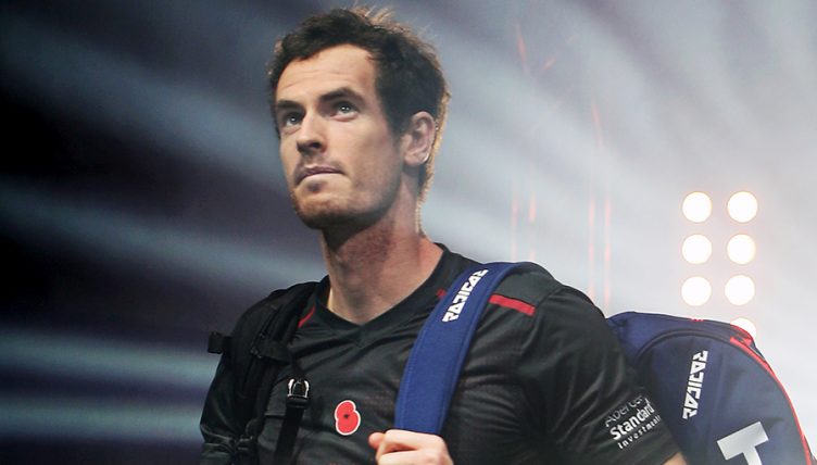 Andy Murray making an entrance