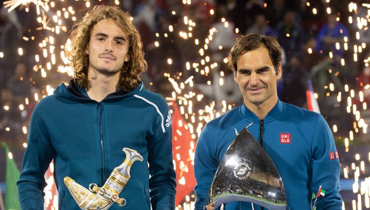 Roger Federer and Stefanos Tsitsipas