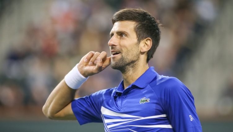 Novak Djokovic celebrating from PA