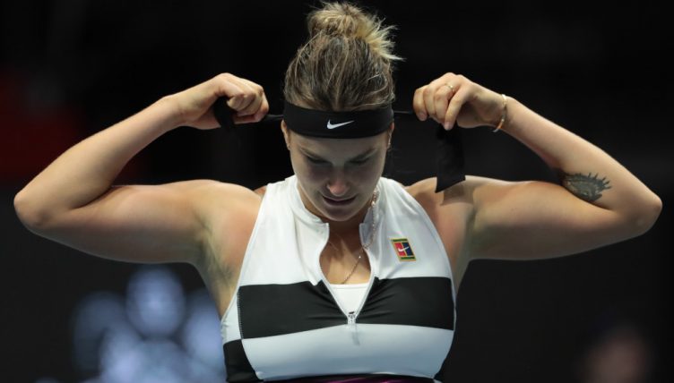 Aryna Sabalenka in action