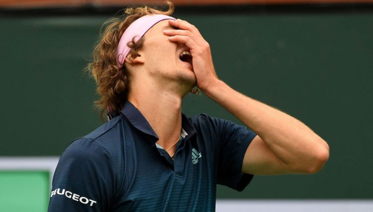 Alexander Zverev frustrated