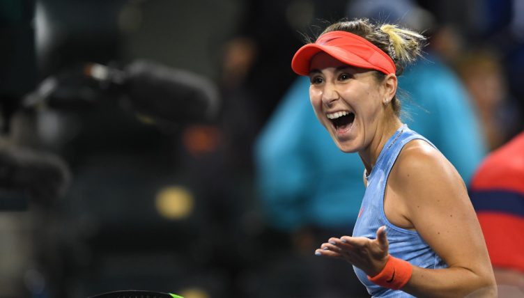Belinda Bencic celebrates