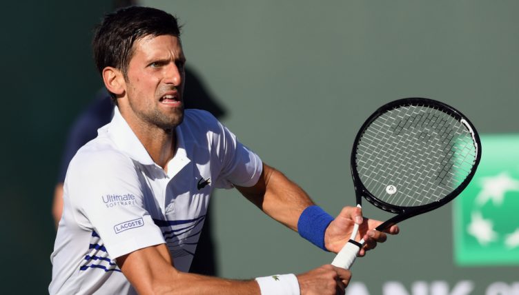 Novak Djokovic in action