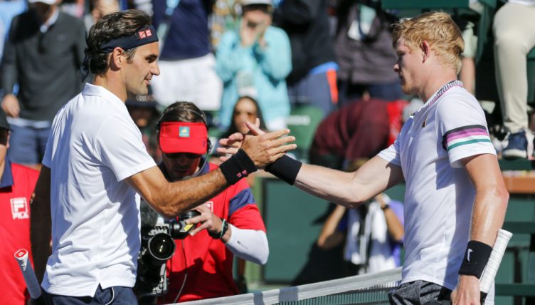 Roger Federer and Kyle Edmund