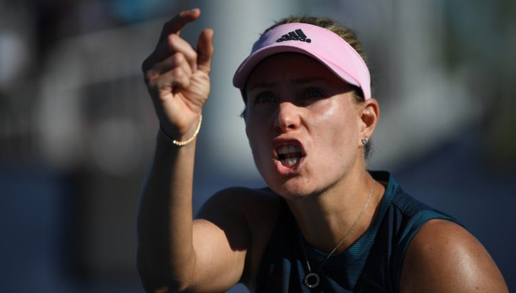 Angelique Kerber frustrated