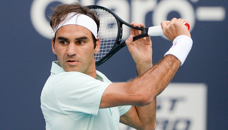 Roger Federer backhand at Miami Open PA