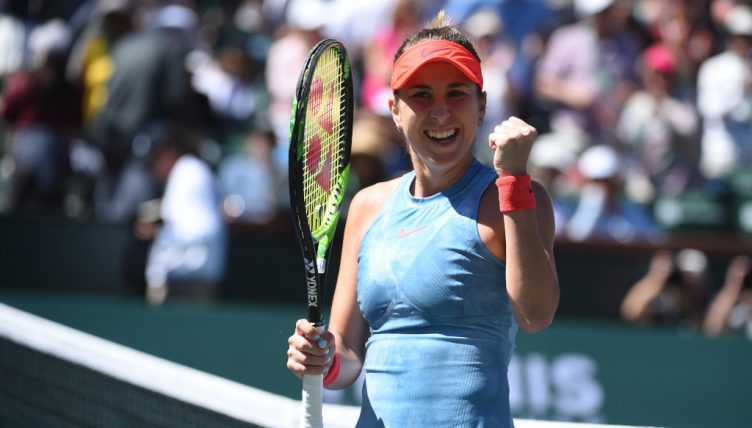 Belinda Bencic fist pump