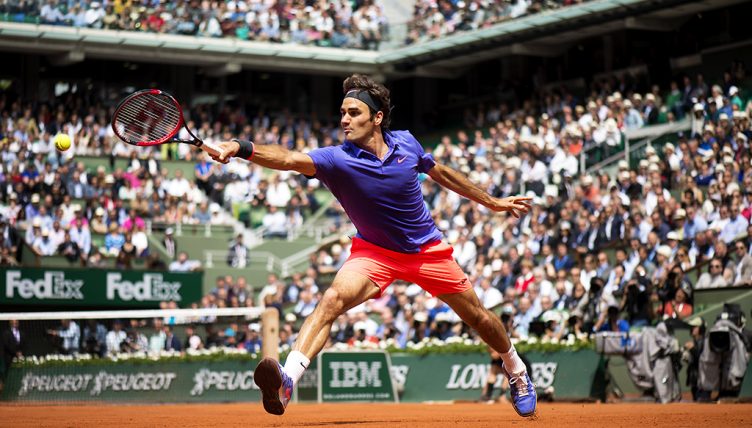 Roger Federer at Roland Garros PA