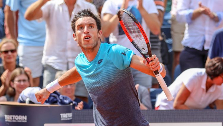 Leonardo Mayer pumped up