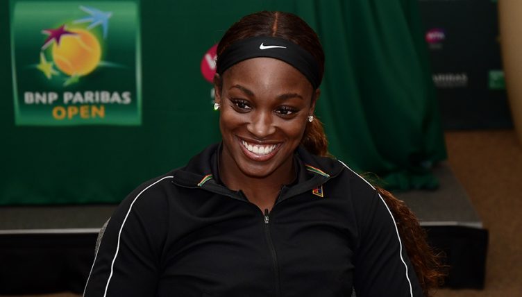 Sloane Stephens smiling PA