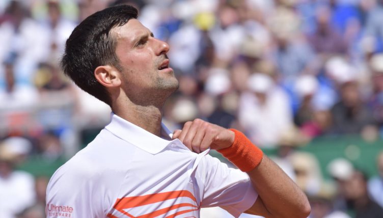 Novak Djokovic in action