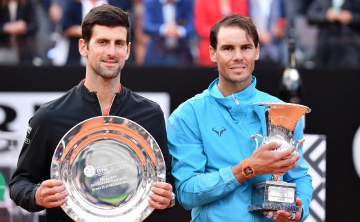 Novak Djokovic and Rafael Nadal
