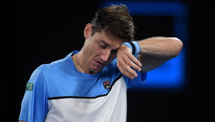 Matthew Ebden in action