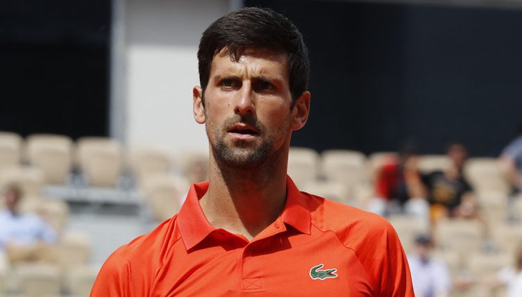 Novak Djokovic at French Open PA