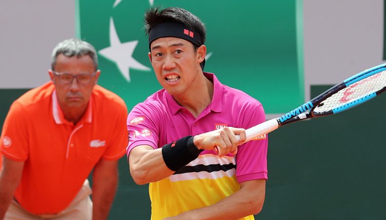 Kei Nishikori at French Open PA
