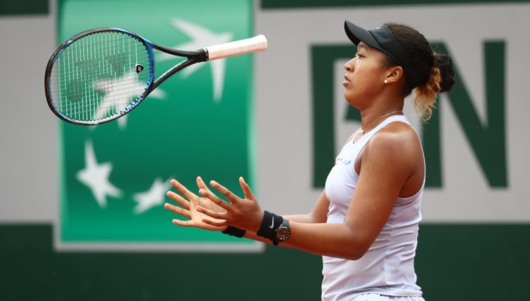 A frustrated Naomi Osaka