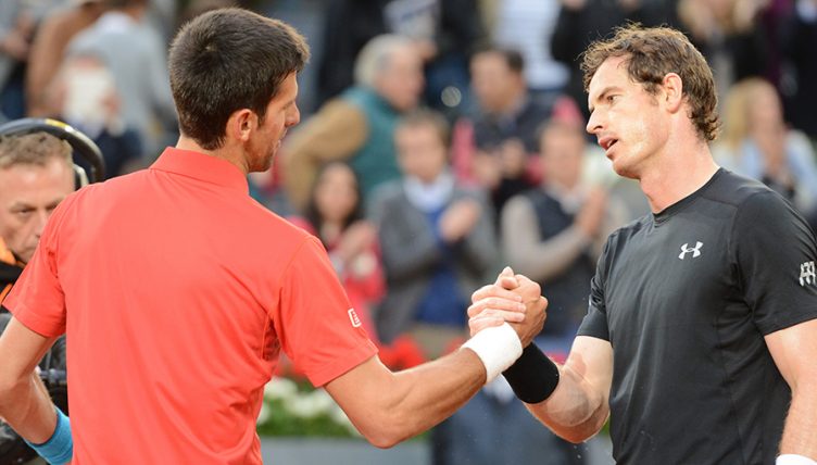 Novak Djokovic and Andy Murray PA