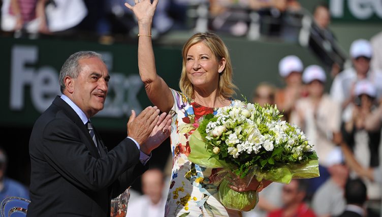 Chirs Evert at French Open PA