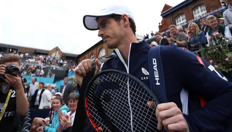 Andy Murray with fans at Queen's
