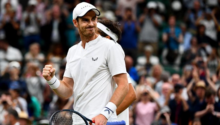 Andy Murray fist pump at Wimbledon