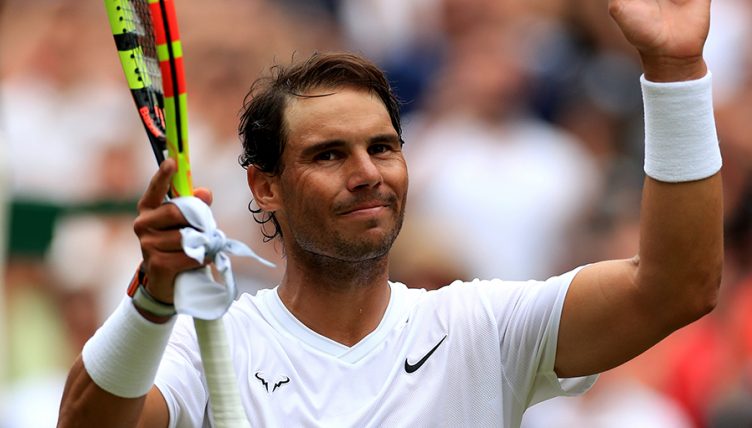 Rafael Nadal after winning at Wimbledon