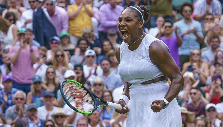 Serena Williams roars at Wimbledon