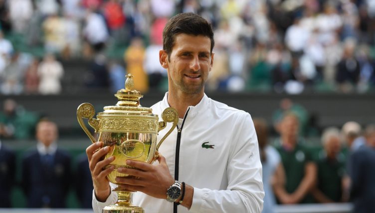 Novak Djokovic Wimbledon trophy
