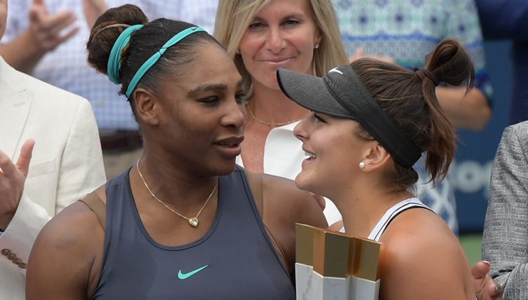 Bianca Andreescu and Serena Williams