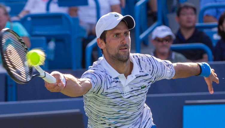 A Novak Djokovic forehand