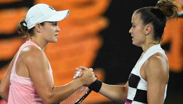 Ashleigh Barty and Maria Sakkari