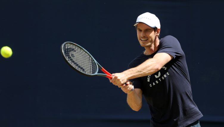 Andy Murray in action