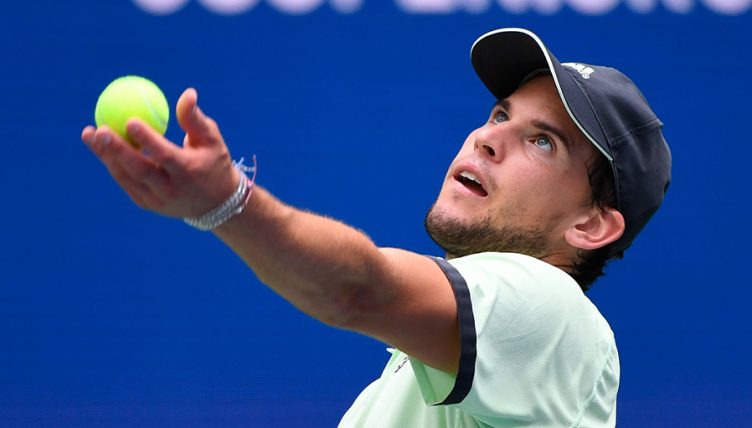 Dominic Thiem serving at US Open