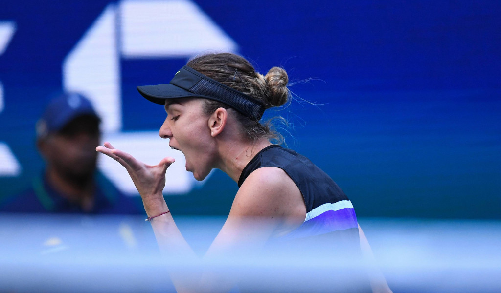 An upset Simona Halep