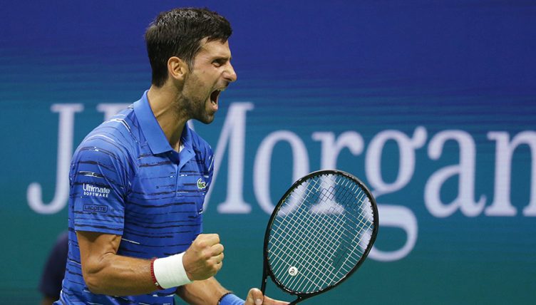 Novak Djokovic roar at US Open